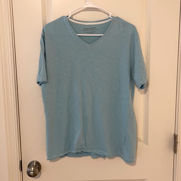 Michael Brandon light blue short sleeve shirt - Picture 1 of 1